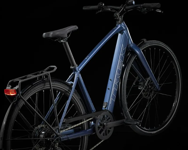 Trek Fx+ 2 Electric Hybrid Bike 2024 in Mulsanne Blue-2